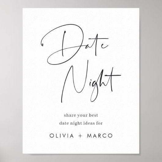 Modern Minimalistisch Vrijgezellenfeest Datum Jar Poster (Voorkant)