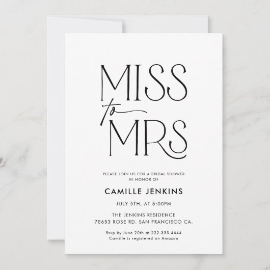 Modern minimalistisch Vrijgezellenfeest Kaart (Voorkant)