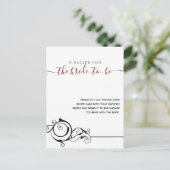 Modern minimalistisch Vrijgezellenfeest recept Feestdagenkaart (Staand voorkant)