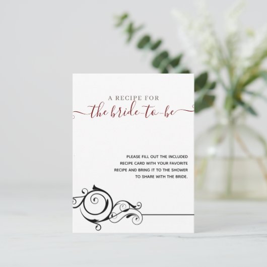 Modern minimalistisch Vrijgezellenfeest recept Feestdagenkaart (Staand voorkant)