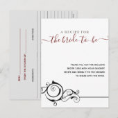 Modern minimalistisch Vrijgezellenfeest recept Feestdagenkaart (Voorkant / Achterkant)