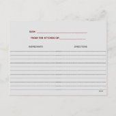 Modern minimalistisch Vrijgezellenfeest recept Feestdagenkaart (Achterkant)