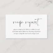 Modern Minimalistisch Vrijgezellenfeest Receptenve Informatiekaartje (Voorkant)