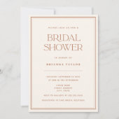 Modern minimalistisch Vrijgezellenfeest Terracotta Kaart (Voorkant)