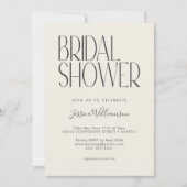 Modern minimalistisch Vrijgezellenfeest van de Typ Kaart (Voorkant)