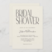 Modern minimalistisch Vrijgezellenfeest van de Typ Kaart (Voorkant / Achterkant)