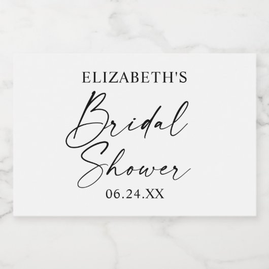 Modern minimalistisch Vrijgezellenfeest voor kalli Sparkling Wijnetiket (Enkel label)