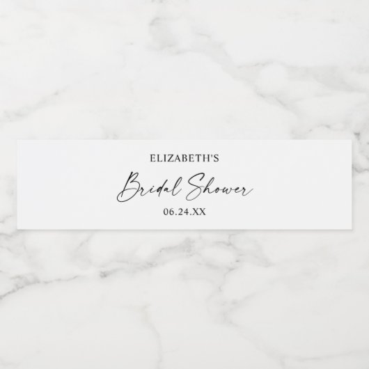 Modern minimalistisch Vrijgezellenfeest voor kalli Waterfles Etiket (Enkel label)