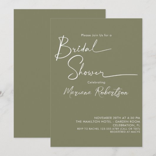 Modern minimalistisch Vrijgezellenfeest voor Manus Kaart (Voorkant / Achterkant)