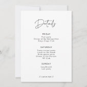 Modern minimalistisch vrijgezellenweekend kaart (Achterkant)