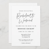 Modern minimalistisch vrijgezellenweekend kaart (Voorkant / Achterkant)