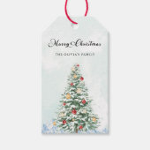 Modern minimalistisch vrolijk kerstcadeau Label Cadeaulabel (Voorkant)