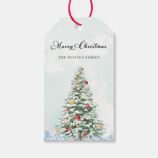 Modern minimalistisch vrolijk kerstcadeau Label Cadeaulabel (Voorkant)