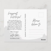 Modern minimalistisch, vrolijk kerstfeest, familie briefkaart (Achterkant)