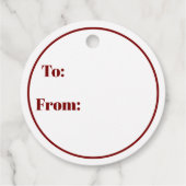 Modern minimalistisch vrolijk kerstrood cadeau Lab Bedankjes Labels (Achterkant)
