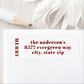 Modern minimalistisch vrolijk wit retouradres etiket (Insitu)