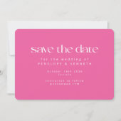 Modern minimalistisch warm roze kleurig simpel huw save the date (Voorkant)