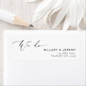 Modern minimalistisch we doen bruiloft retour adre etiket (Insitu)