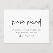 Modern minimalistisch, we zijn verhuisd, aankondig briefkaart (Voorkant)