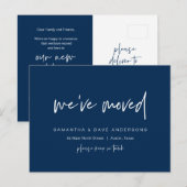 Modern minimalistisch, we zijn verhuisd, aankondig briefkaart (Voorkant / Achterkant)