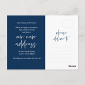 Modern minimalistisch, we zijn verhuisd, aankondig briefkaart (Achterkant)