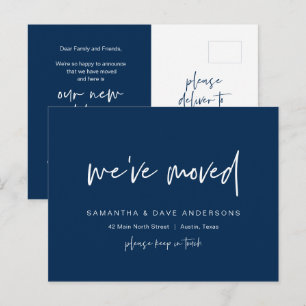 Modern minimalistisch, we zijn verhuisd, aankondig briefkaart