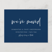 Modern minimalistisch, we zijn verhuisd, aankondig briefkaart (Voorkant)