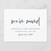 Modern minimalistisch, we zijn verhuisd, koninklij briefkaart (Voorkant)