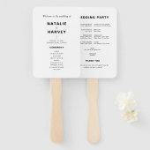 Modern minimalistisch weddenschap Hand Fan Handwaaier (Voorkant en achterkant)