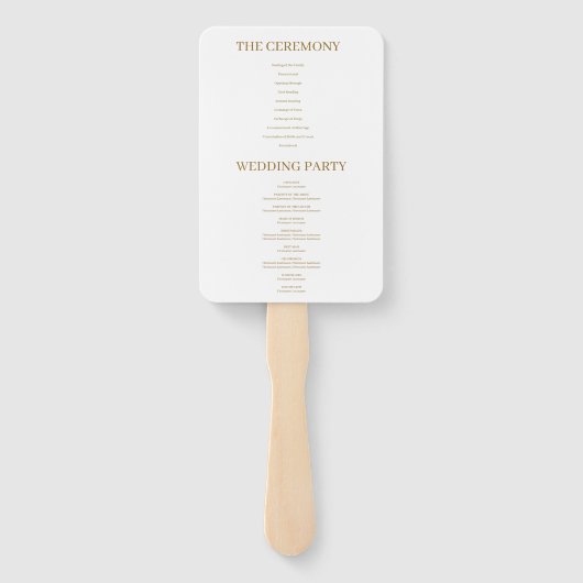 Modern minimalistisch weddenschap Hand Fan Handwaaier (Achterkant)