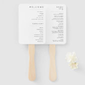Modern minimalistisch weddenschap Hand Fan Handwaaier (Voorkant en achterkant)