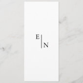 Modern Minimalistisch Weddenschap Menu (Achterkant)