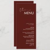 Modern Minimalistisch Weddenschap Menu (Voorkant / Achterkant)