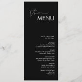 Modern Minimalistisch Weddenschap Menu (Voorkant)