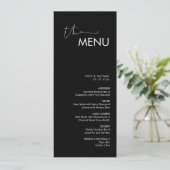 Modern Minimalistisch Weddenschap Menu (Staand voorkant)