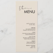 Modern Minimalistisch Weddenschap Menu (Voorkant)