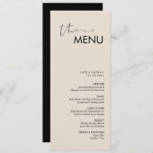 Modern Minimalistisch Weddenschap Menu (Voorkant / Achterkant)
