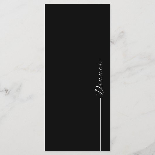 Modern Minimalistisch Weddenschap Menu (Achterkant)