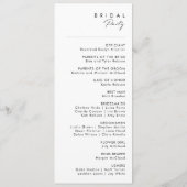 Modern minimalistisch weddenschap programmakaart (Achterkant)