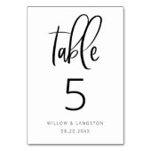 Modern minimalistisch weddenschapsnummer kaart (Voorkant)