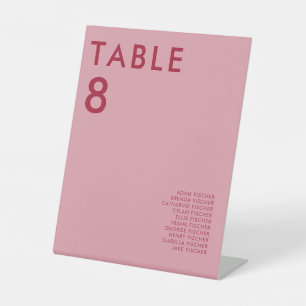 Modern minimalistisch weddenschapsnummer reclamebord met voetstuk