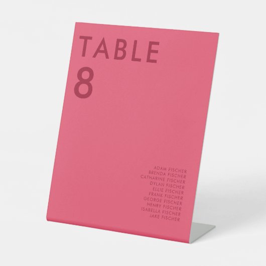 Modern minimalistisch weddenschapsnummer reclamebord met voetstuk (Voorkant)