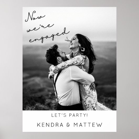 Modern minimalistisch welkom van fotoverlofpartij poster (Voorkant)