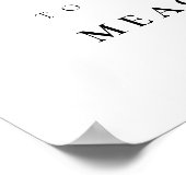 Modern minimalistisch welkomstteken voor bruilofte poster (Hoek)