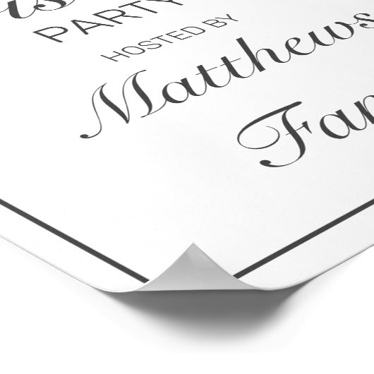 Modern minimalistisch welkomstteken voor prettige poster (Hoek)