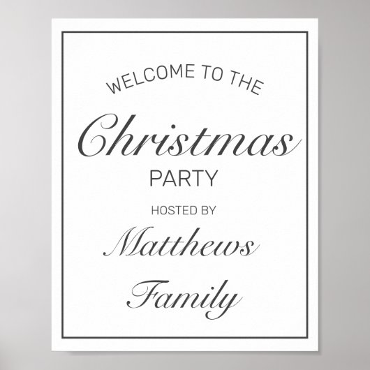 Modern minimalistisch welkomstteken voor prettige poster (Voorkant)