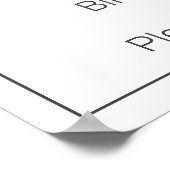 Modern minimalistisch whitdag welkomstteken poster (Hoek)