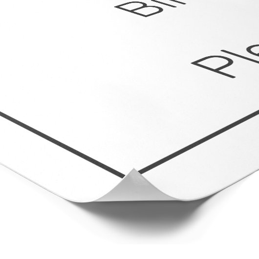 Modern minimalistisch whitdag welkomstteken poster (Hoek)