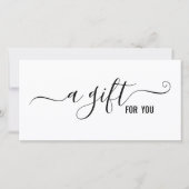 Modern minimalistisch White Business Cadeaubon (Voorkant)