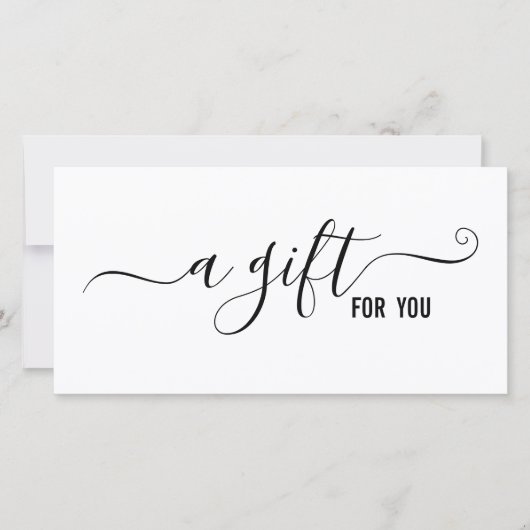 Modern minimalistisch White Business Cadeaubon (Voorkant)